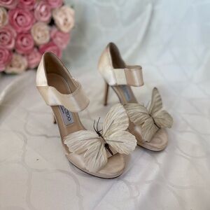 Jimmy Choo sandals shoes butterfly orchid size 5.5 US 35.5 Y2K Carrie Bradshaw